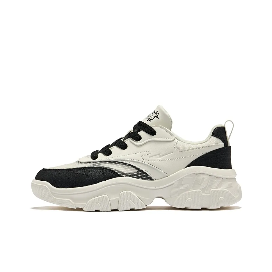 Erke Spirit Rhinoceros Durable Breathable Low-Top Casual Shoes Women's Microcrystal White/Jet Black