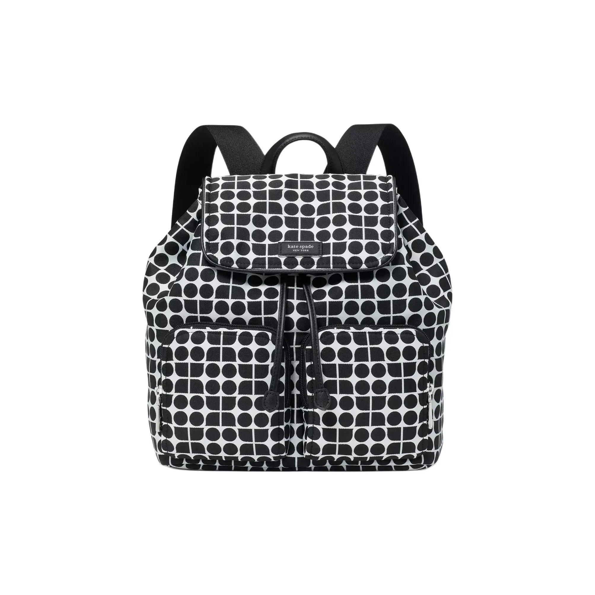 Kate Spade Leather Backpack Women's Black Multicolor