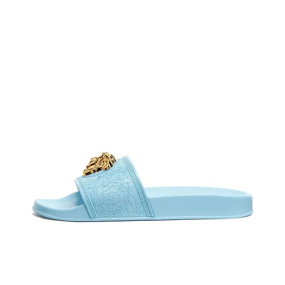 VERSACE Women's Palazzo Pool Slide 'Light Blue'