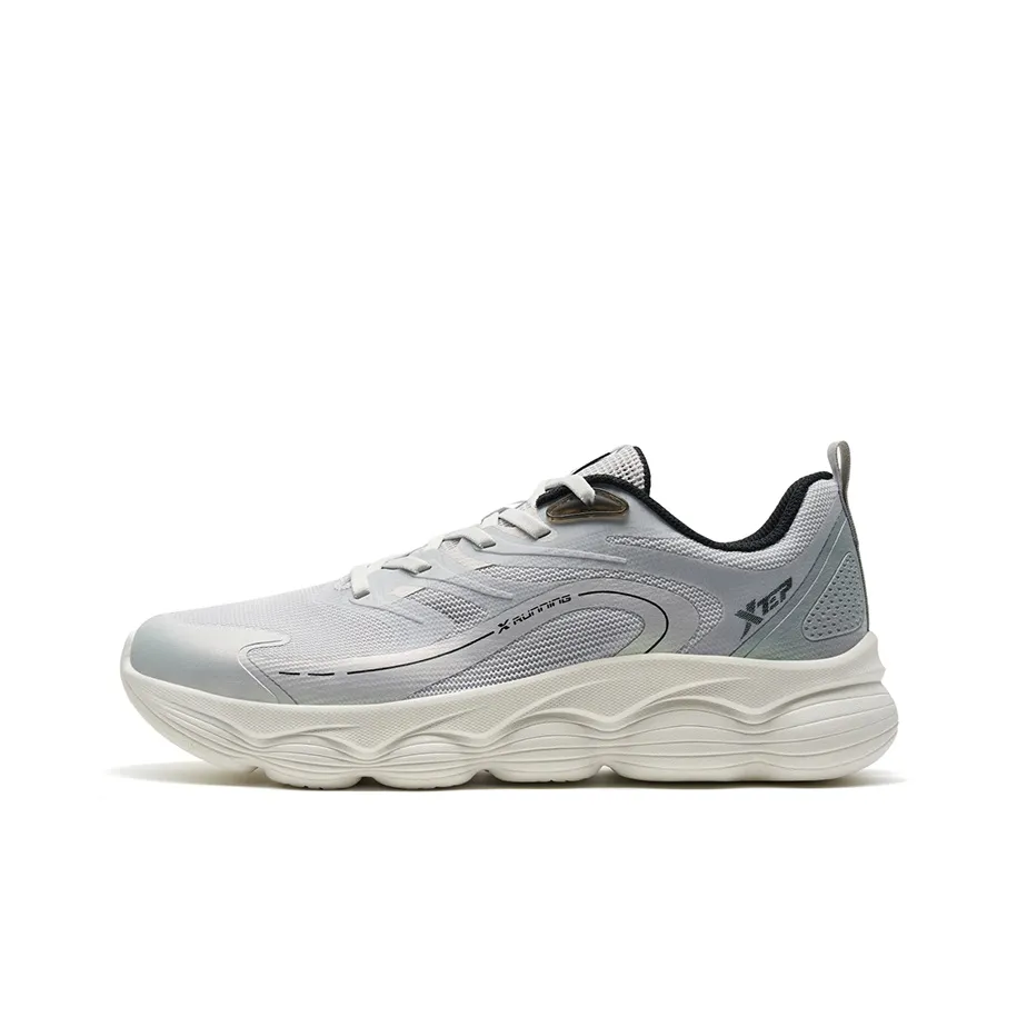 XTEP Running Shoes Men's Low Top Lunar Stone Gray/Eco Friendly Gray