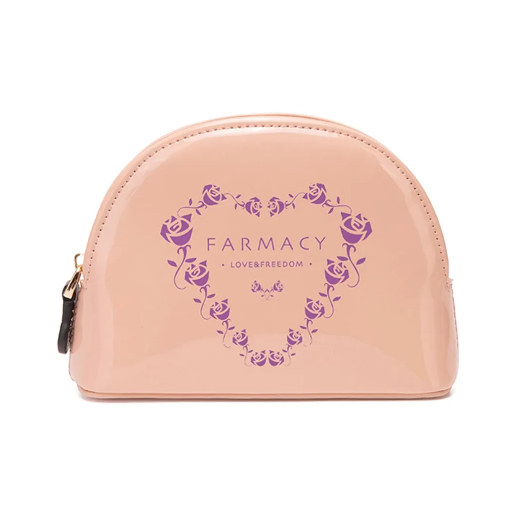 FARMACY ПУ (полиуретан) Хранение Мешок Купольная Сумка Клатч Туалетная Сумка Косметичка Обычная Женская Черная Зеленая Розовая