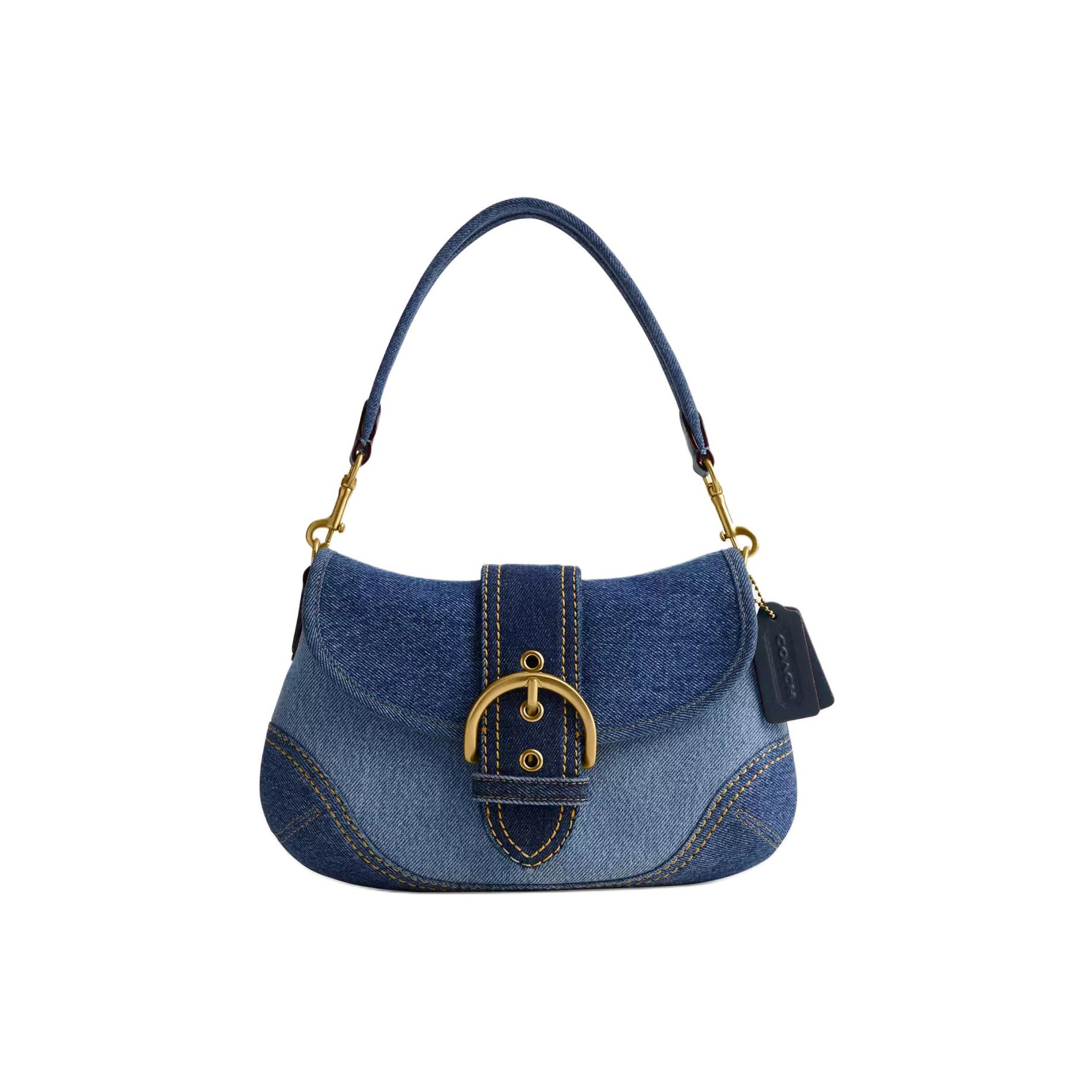 How to Spot Fake：Blue Denim Coach Purse - POIZON