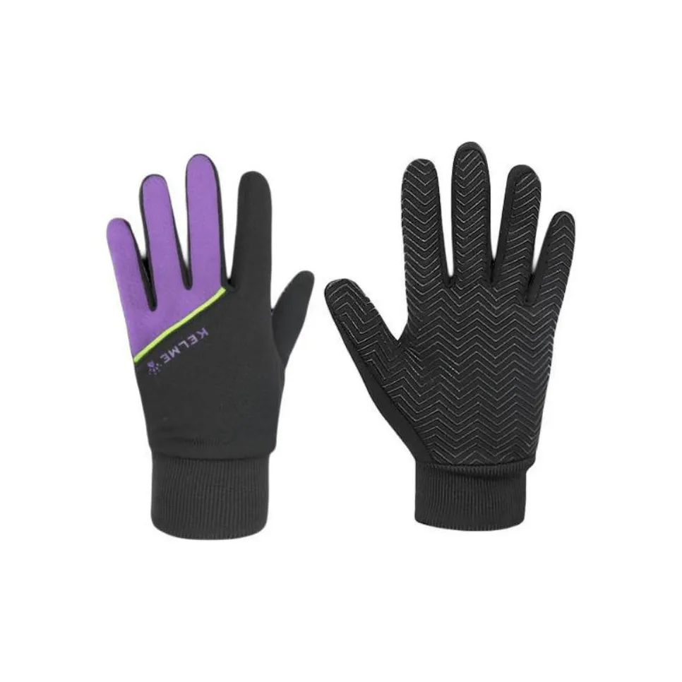 KELME Эластан Спортивные Перчатки Детские Фиолетовые Черные