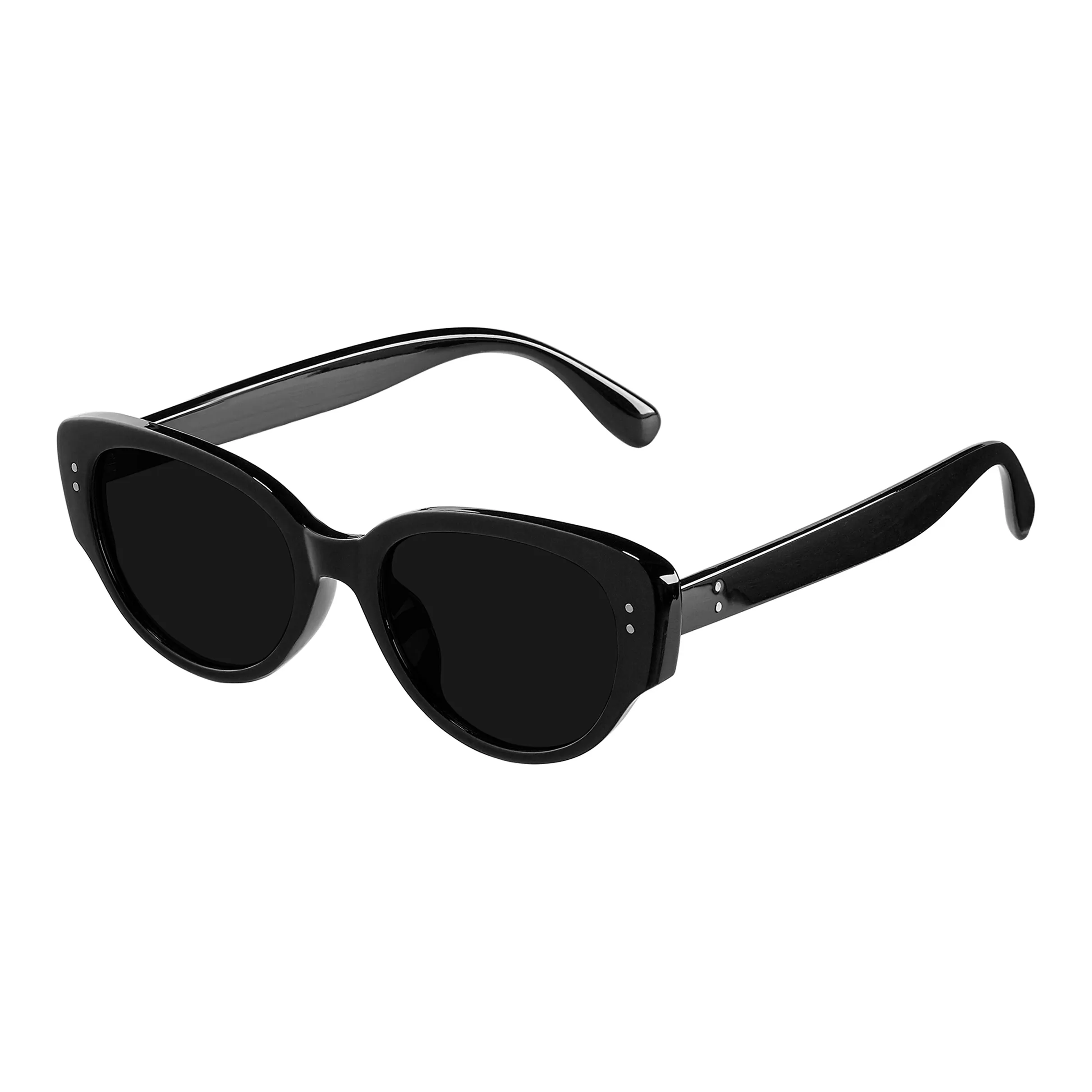 ENFANTIN Кошачий глаз Солнцезащитные очки Унисекс Черный Серый Белый Серый