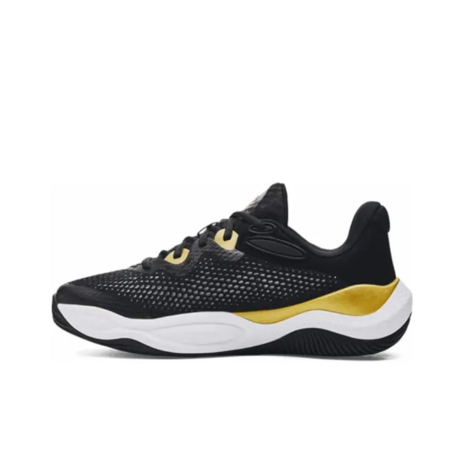 Under Armour Durable Breathable Low Top Casual Shoes Unisex Black Gold