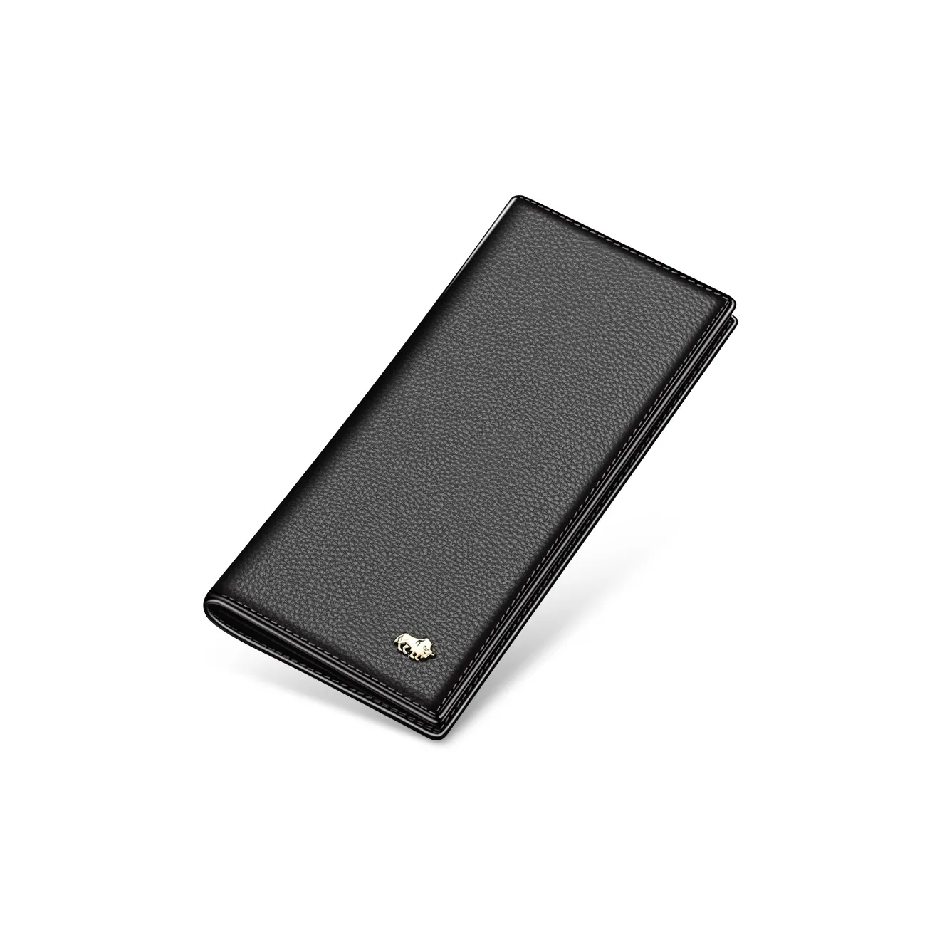 BISON DENIM Клатч из натуральной коровьей кожи держатель для карт кошелек стандартный мужской черный