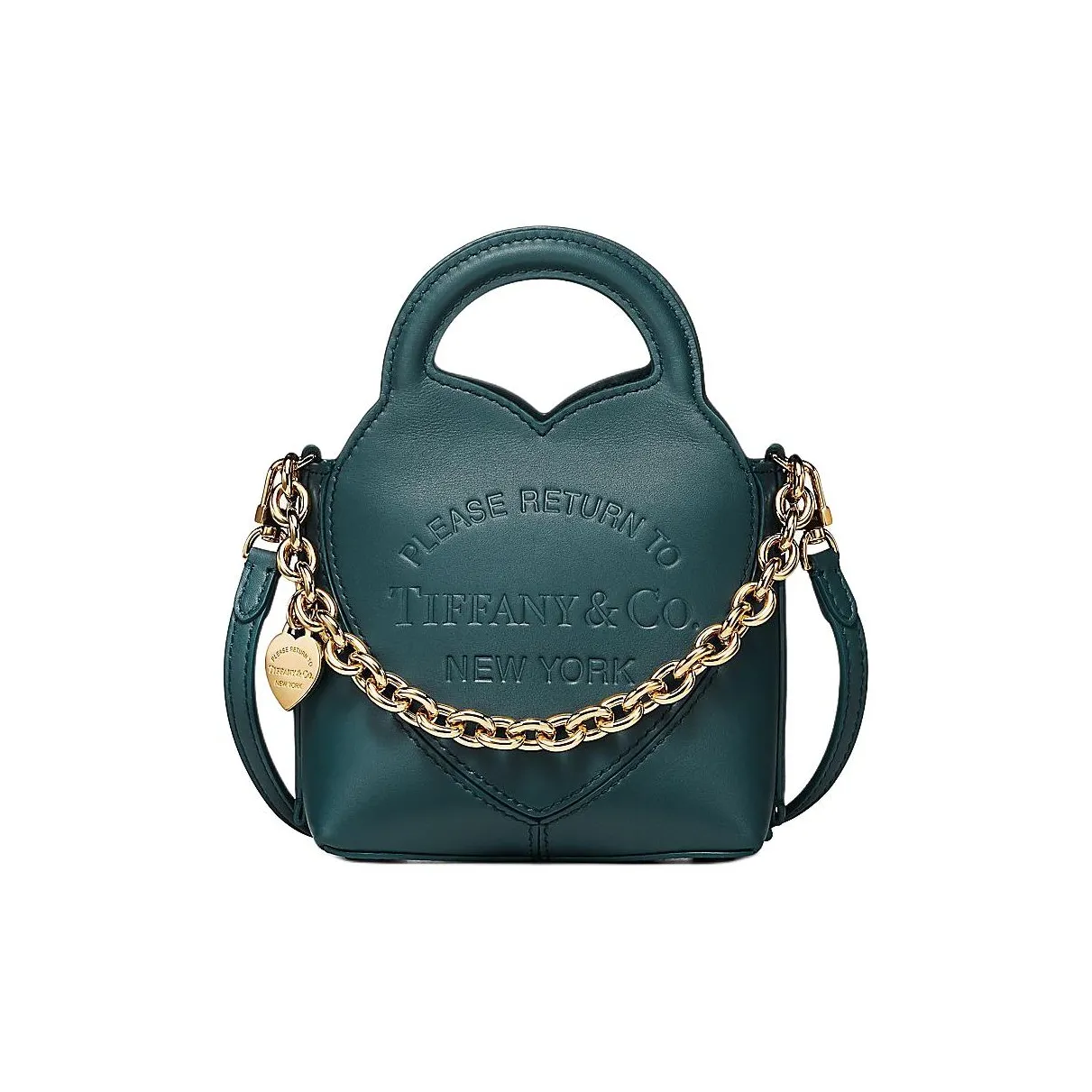 TIFFANY & CO. Return To Tiffany™ Series Calfskin Shoulder Bag Crossbody Bag Handbag Extra Mini Women's Gemstone Blue