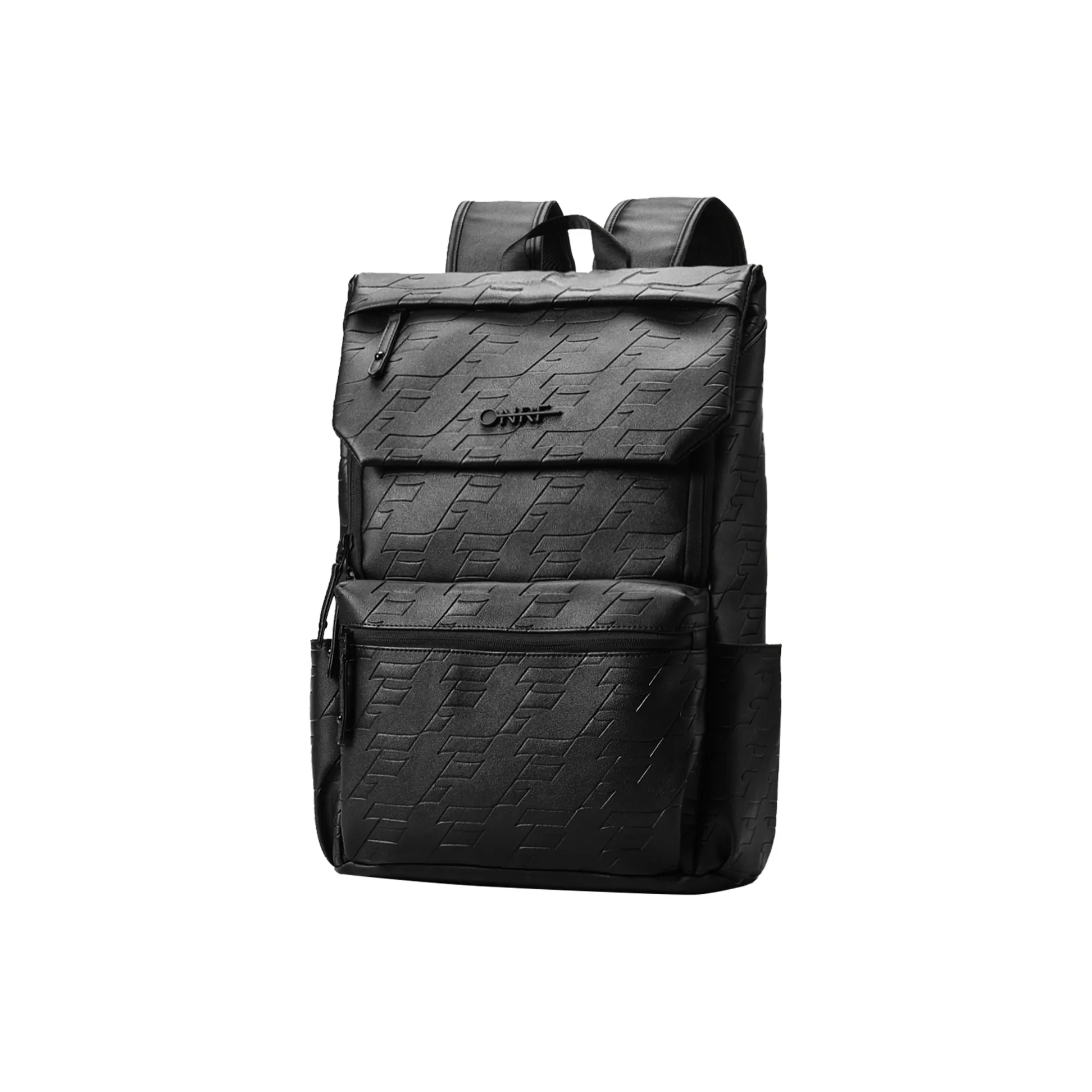 ONRF PVC Backpack Laptop Bag Regular Unisex Black