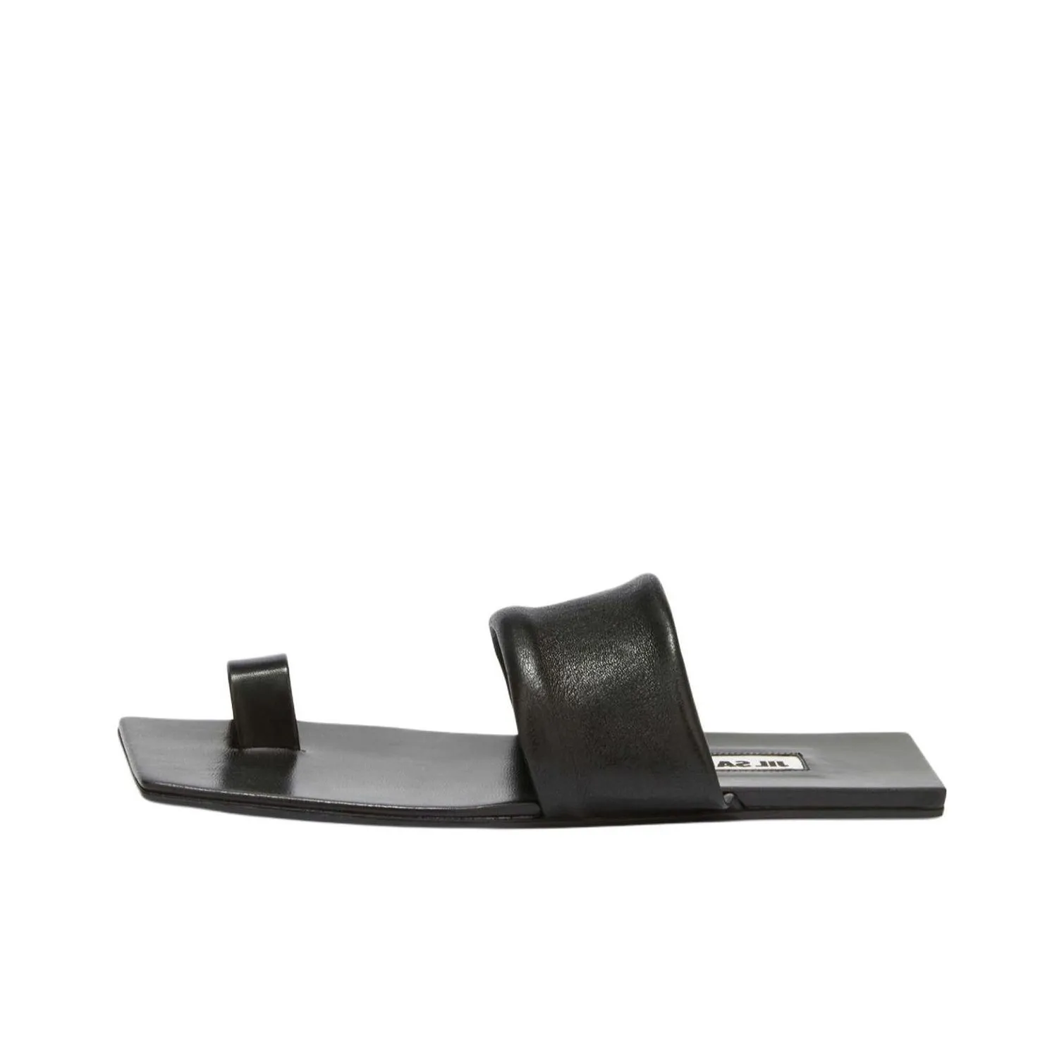 JIL SANDER Square Open-toe Leather Sandals