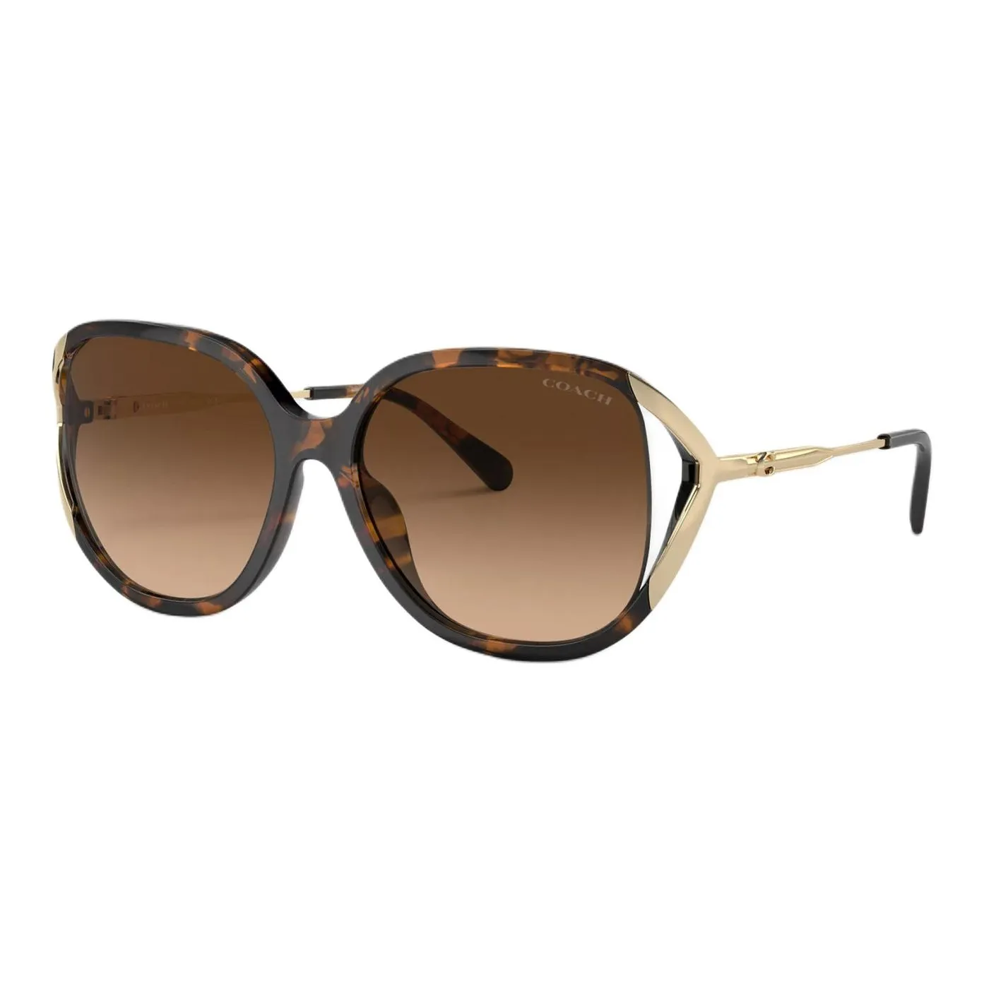 COACH Нерегулярная форма Солнцезащитные очки Женские Черепаховый