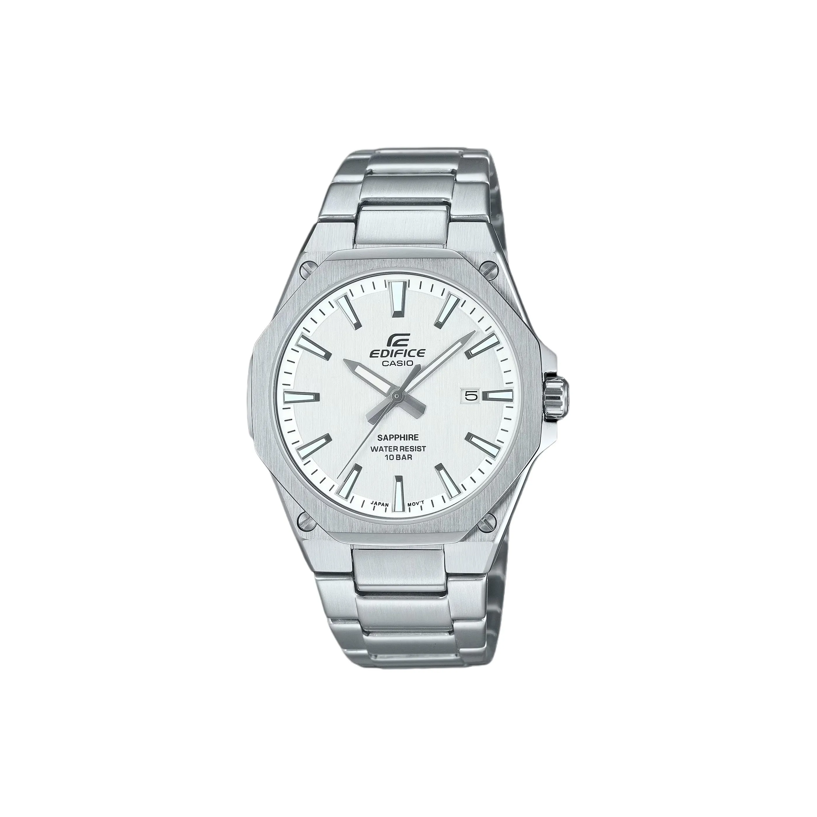 CASIO EDIFICE Кварцевый механизм нержавеющая сталь ремешок унисекс белый циферблат