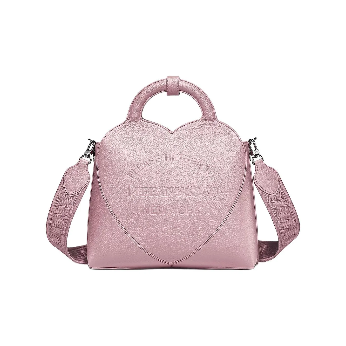 TIFFANY & CO. Leather Tote Bag, Shopping Bag, Shoulder Bag, Crossbody Bag, Handbag Trumpets Women's Pink