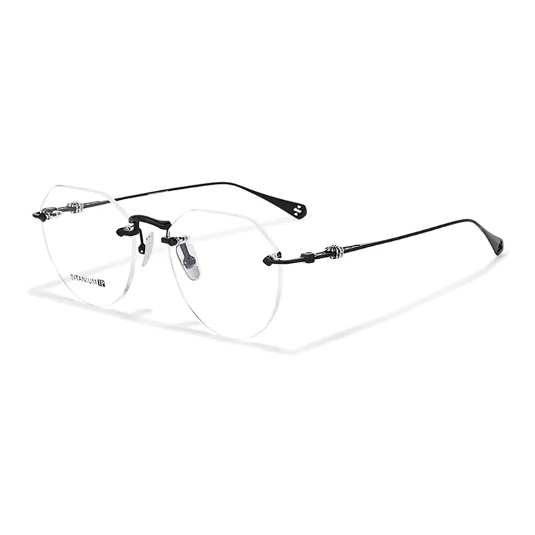 Sagawa Чистый титан Нерегулярная форма Оправы для очков Унисекс
