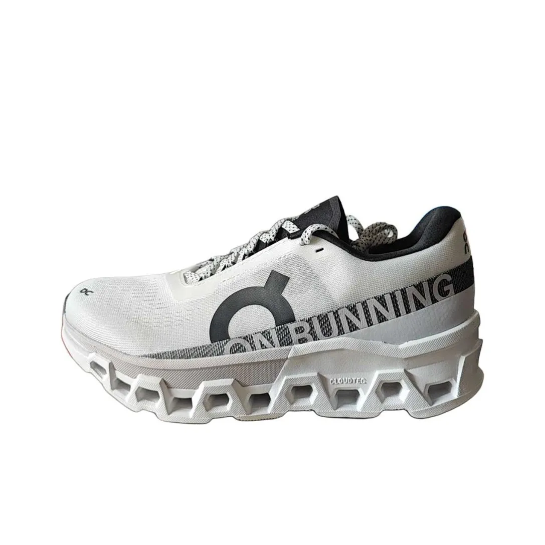 On Cloudmonster 2 Амортизирующие шоки Slip-resistant Низкий топ Бег на длинные дистанции Обувь Мужская Белый
