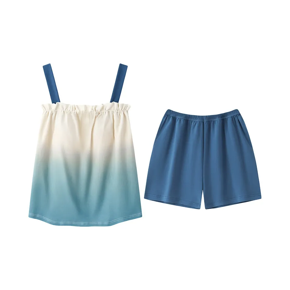 OEING Пижамный комплект женский павлин синий