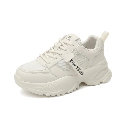 EXULL Q Толстоподошвенные кроссовки Low Top Экрю Женские