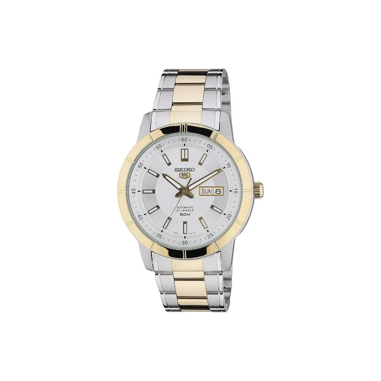 SEIKO Automatic Mechanical Movement Stainless Steel Strap Watch Men's Watch White Dial