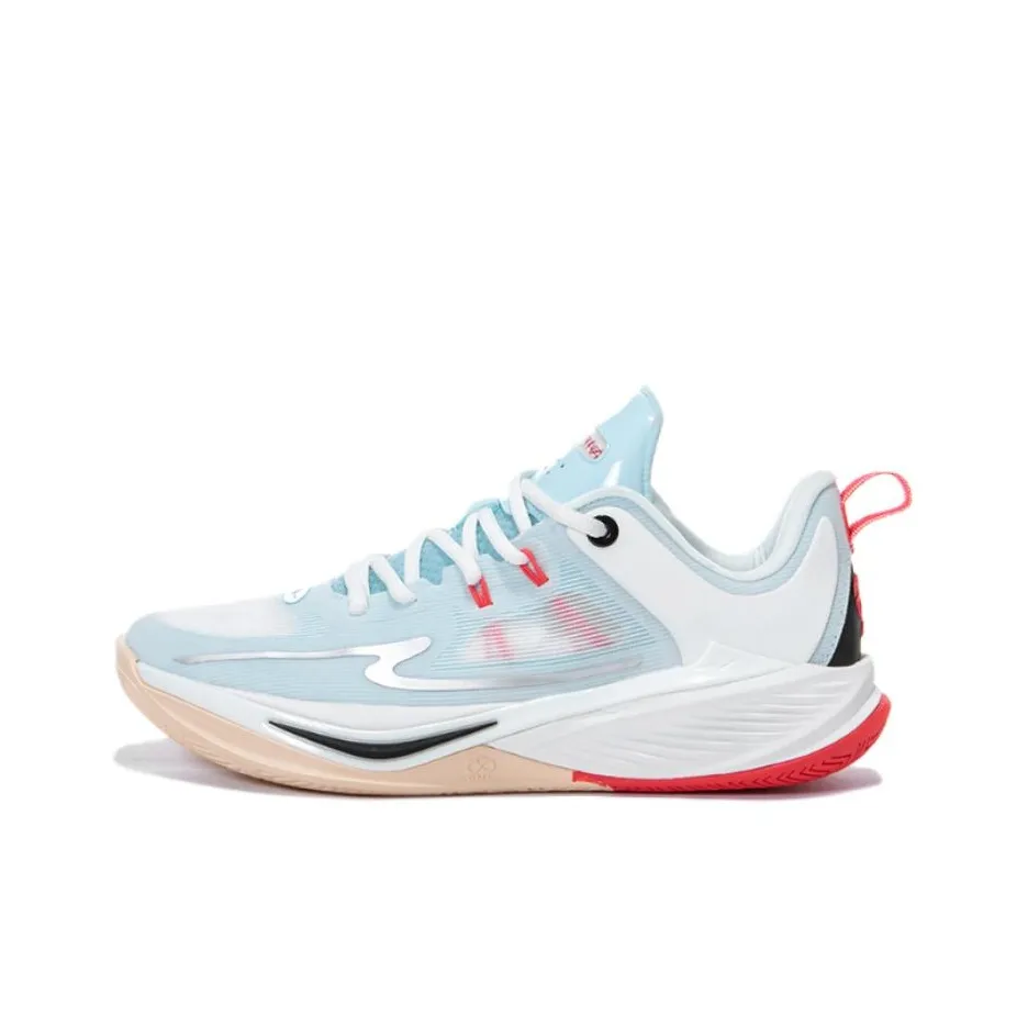 Erke Modest And Gentle Slip Resistant Low Top Basketball Shoes Men's White Blue