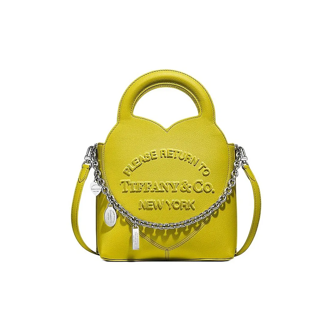TIFFANY & CO. Return To Tiffany Collection Goatskin Shoulder Bag, Crossbody Bag, Handbag Mini Women's Citrine Color