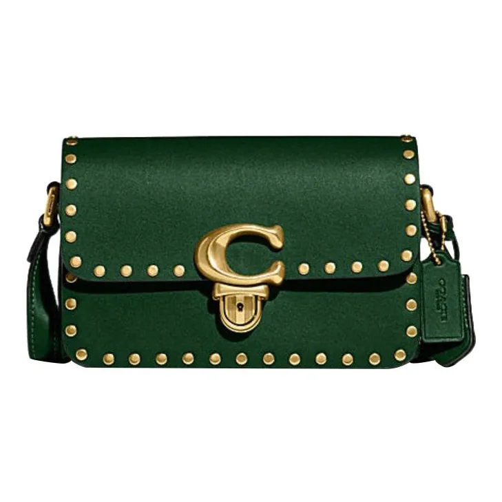 COACH Studio Коровья кожа Сумка через плечо Сумка на плечо Маленькая Женская Зеленая