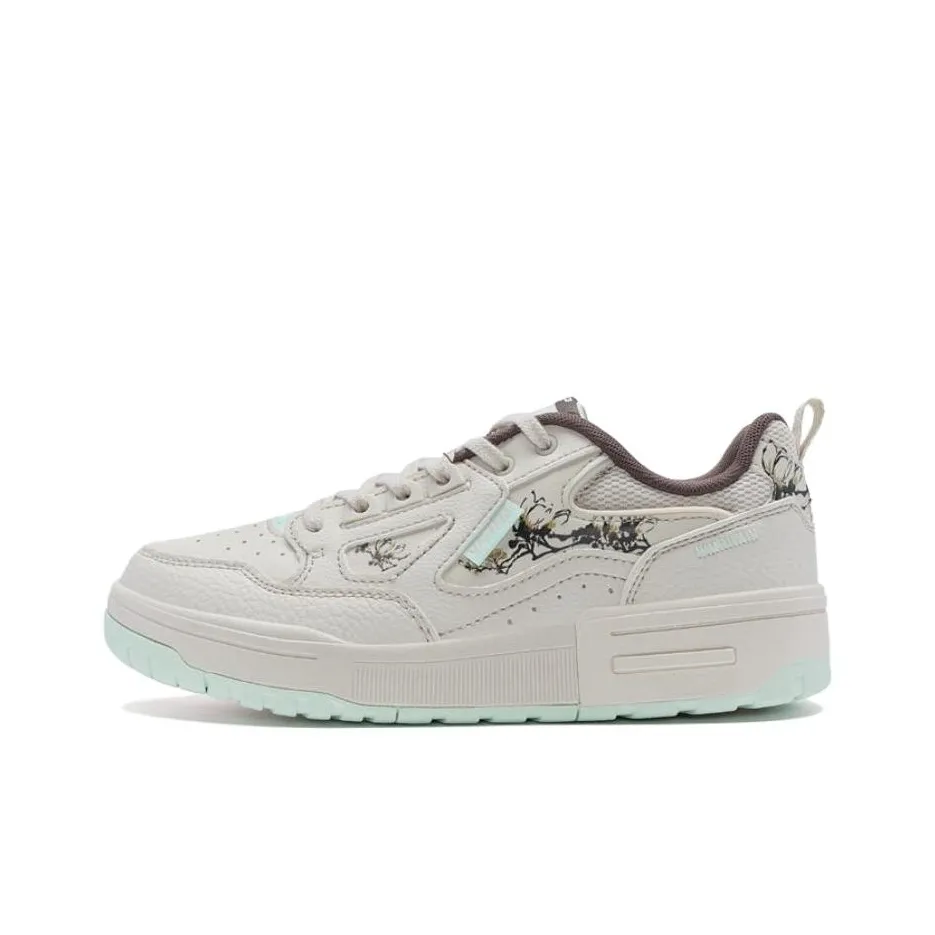 XTEP New Dawn Collection Cushioning, Wear Resistant Low Top Skateboard Shoes Flight Women's Gray Blue