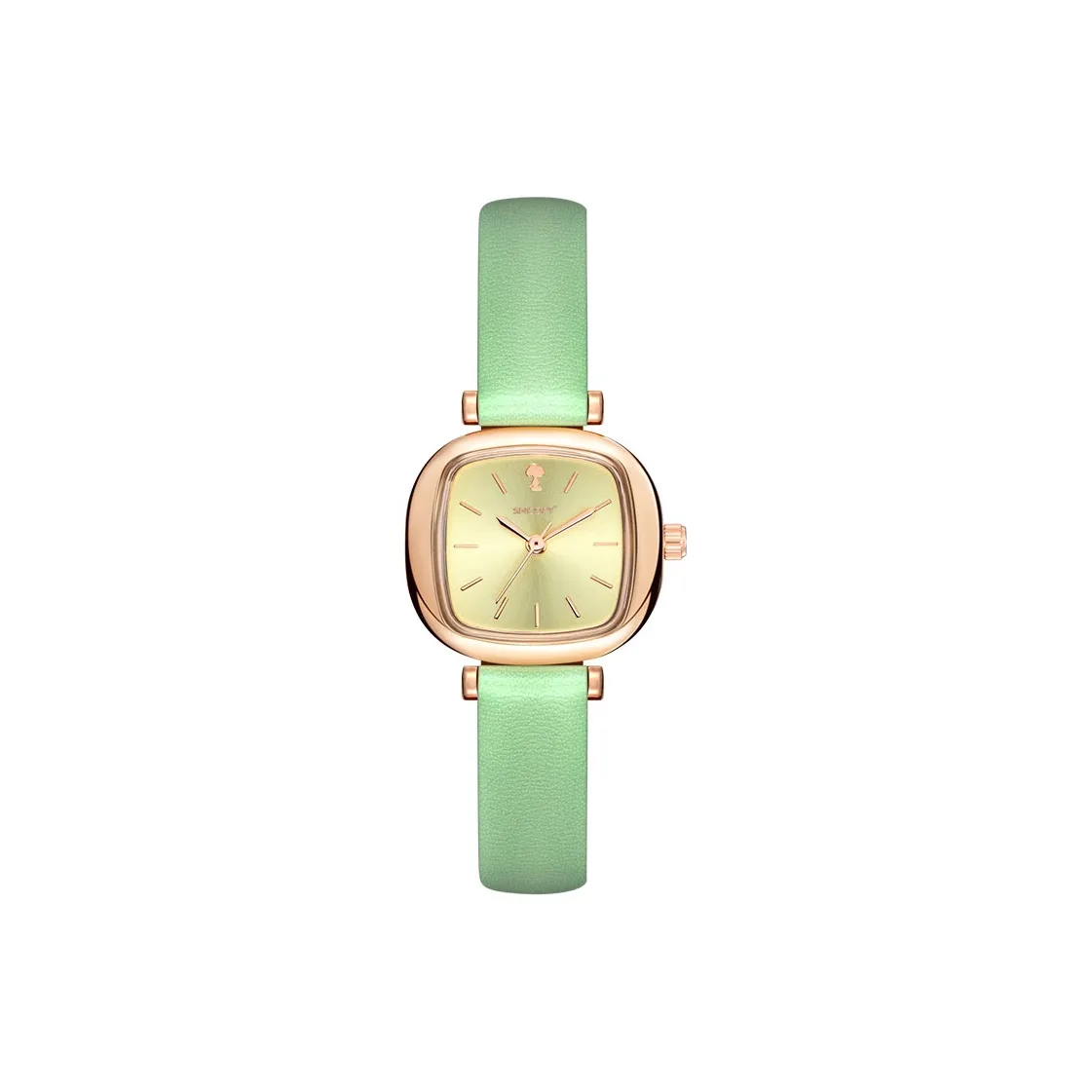 SNOOPY Кварцевый механизм Мужские часы 24,2мм*22мм*7,7мм Зеленый