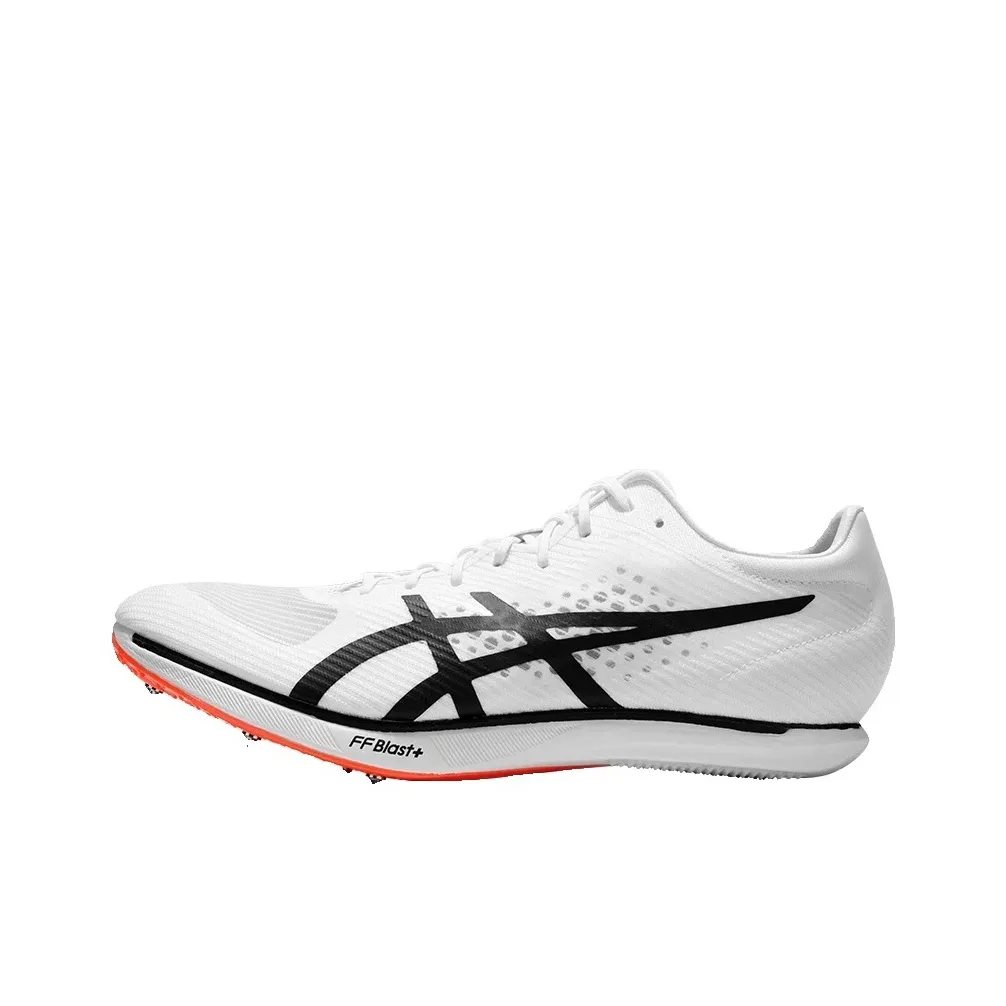Asics COSMORACER MD 3 Abrasion Resistant Breathable Low Top Track & Field Competition Running Shoes Unisex White