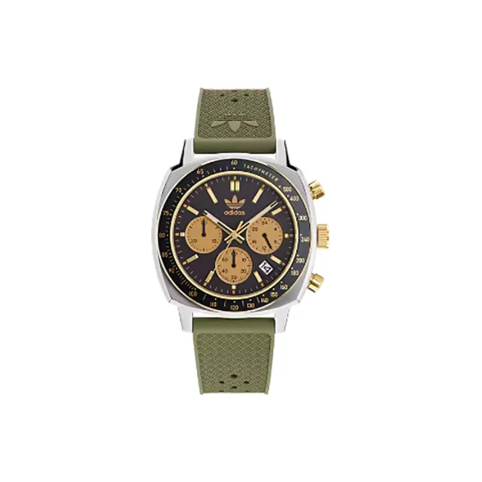 Adidas Originals Кварцевый механизм Мужские часы 44 мм Зеленый