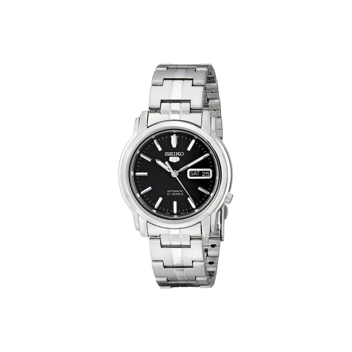 SEIKO Automatic Mechanical Movement Stainless Steel Strap Watch 37mm Men's Watch Black Dial
