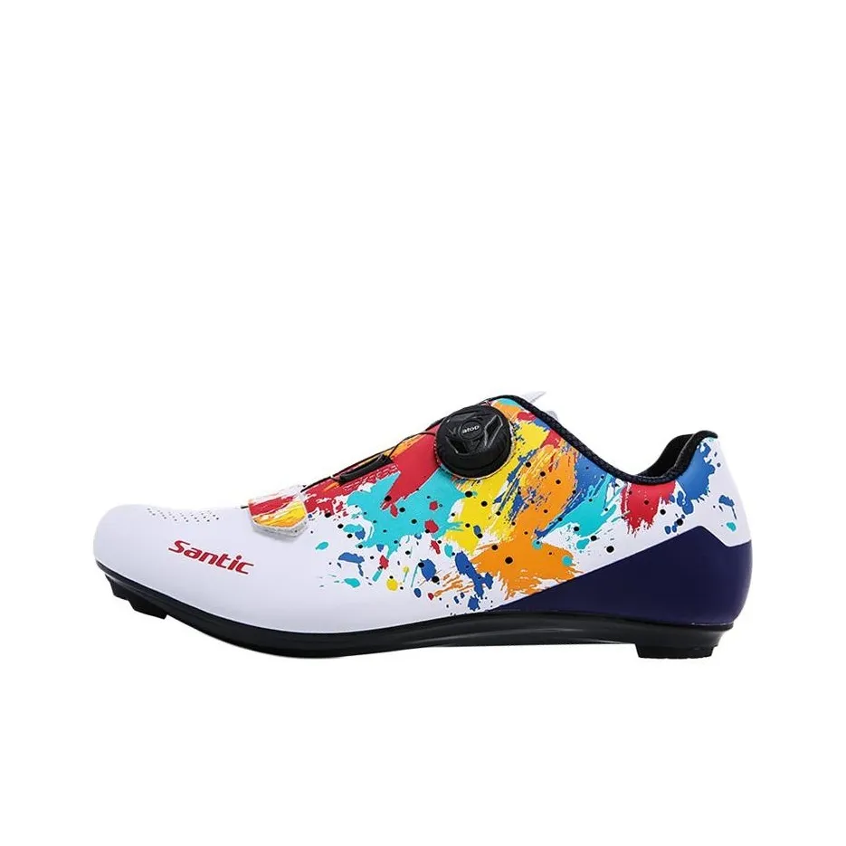 SANTIC Противоскользящие устойчивые к истиранию низкие топовые велосипедные кроссовки унисекс белые и многоцветные PICASSO