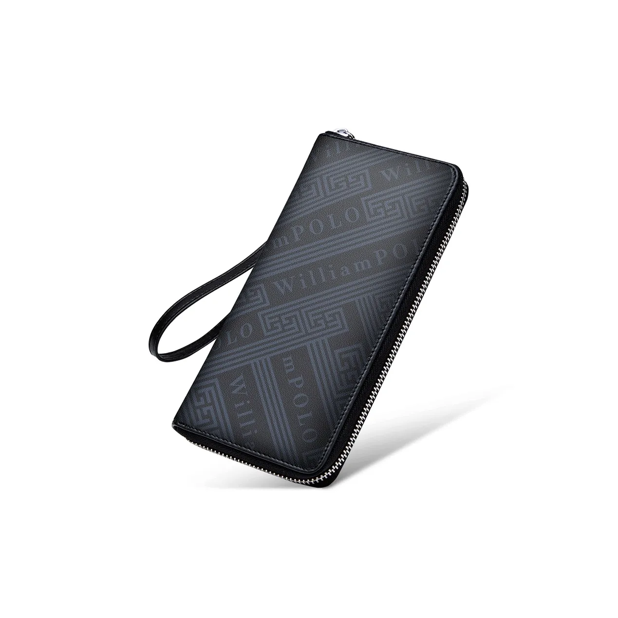 WilliamPOLO Топ Коровья Кожа Анти-Кража Клатч С Молнией И Многофункциональный Чехол Для Телефона Мужской Черный