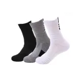 SS01 크루 삭스 (블랙, 그레이, 화이트 3팩 세트)
