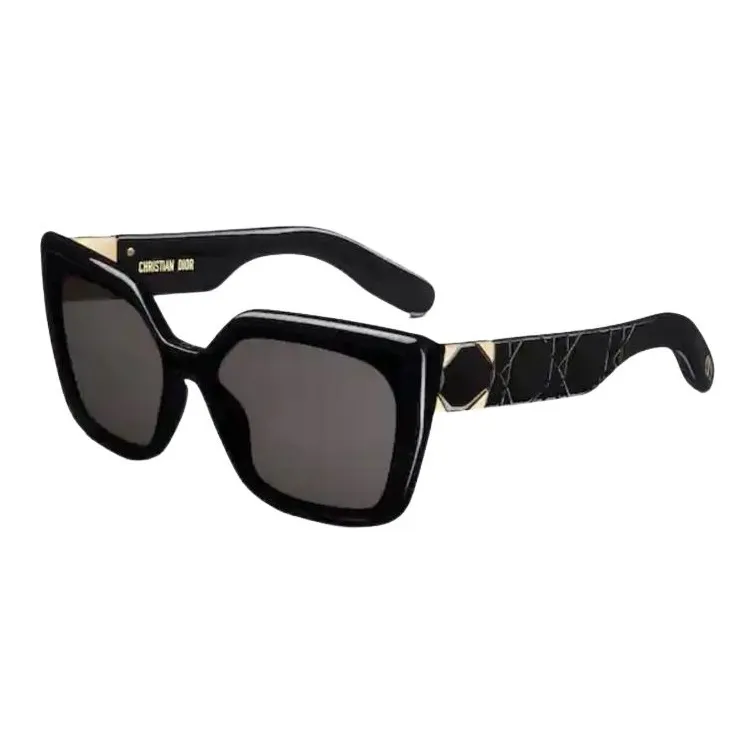DIOR Injection Molded Irregular Shape Sunglasses Women's Black
