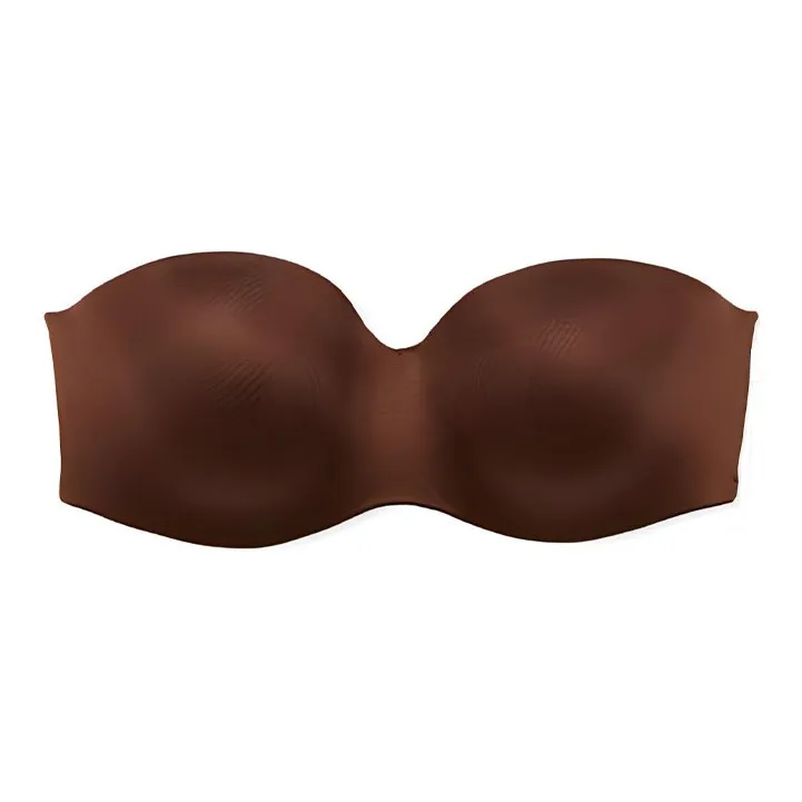 Victoria's Secret BODY By VICTORIA Collection 7440 Minimalist Lightly Lined Smooth Strapless Bra Women's Dark Brown