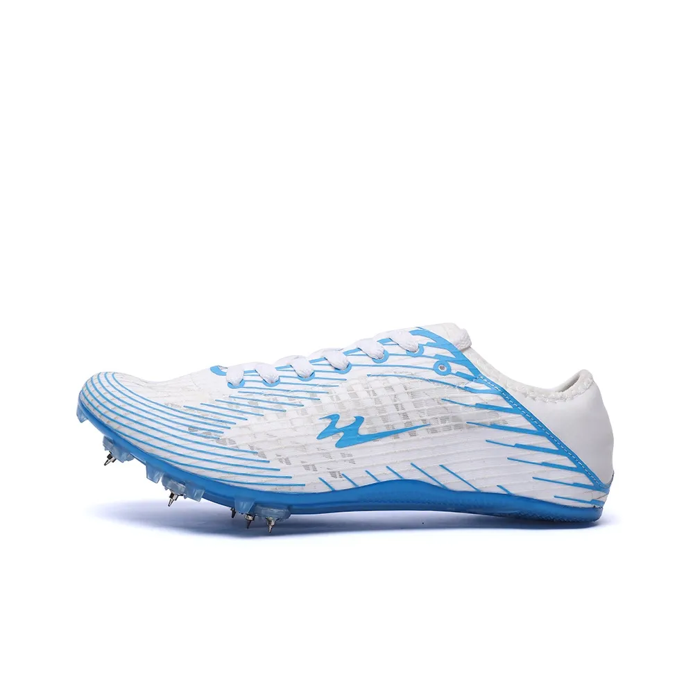 Binary Cushioned Anti-Slip Wear-Resistant Breathable Lightweight Running Shoes Unisex White Blue
