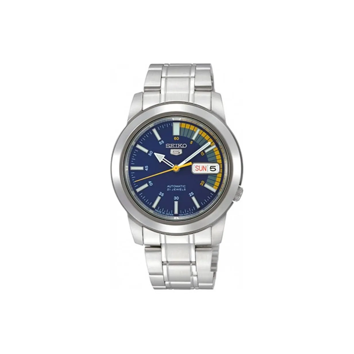 SEIKO Автоматический Механический Механизм Нержавеющая Сталь Ремешок Часы Мужские Синий Циферблат