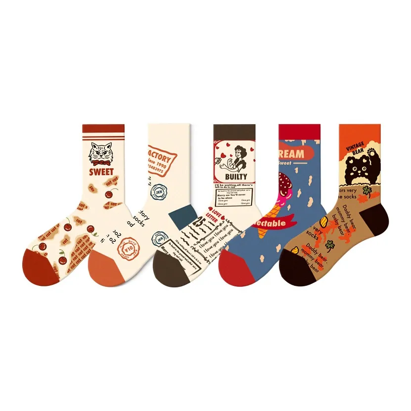 RUMEE FOR Mid Calf Socks Unisex 5 Pack