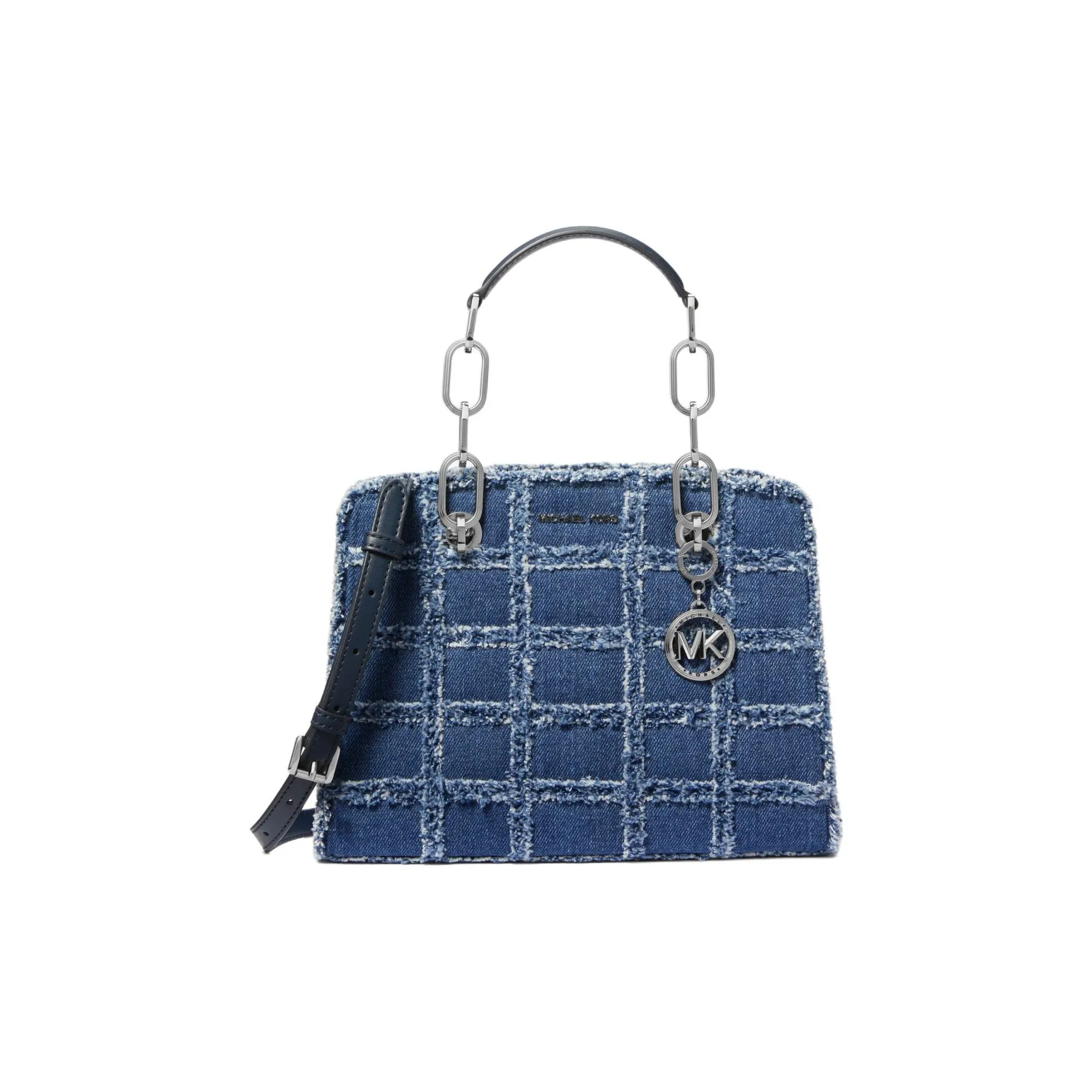 MICHAEL KORS Cynthia Fabric Shoulder Bag, Crossbody Bag, Handbag Trumpets Women's Denim Blue