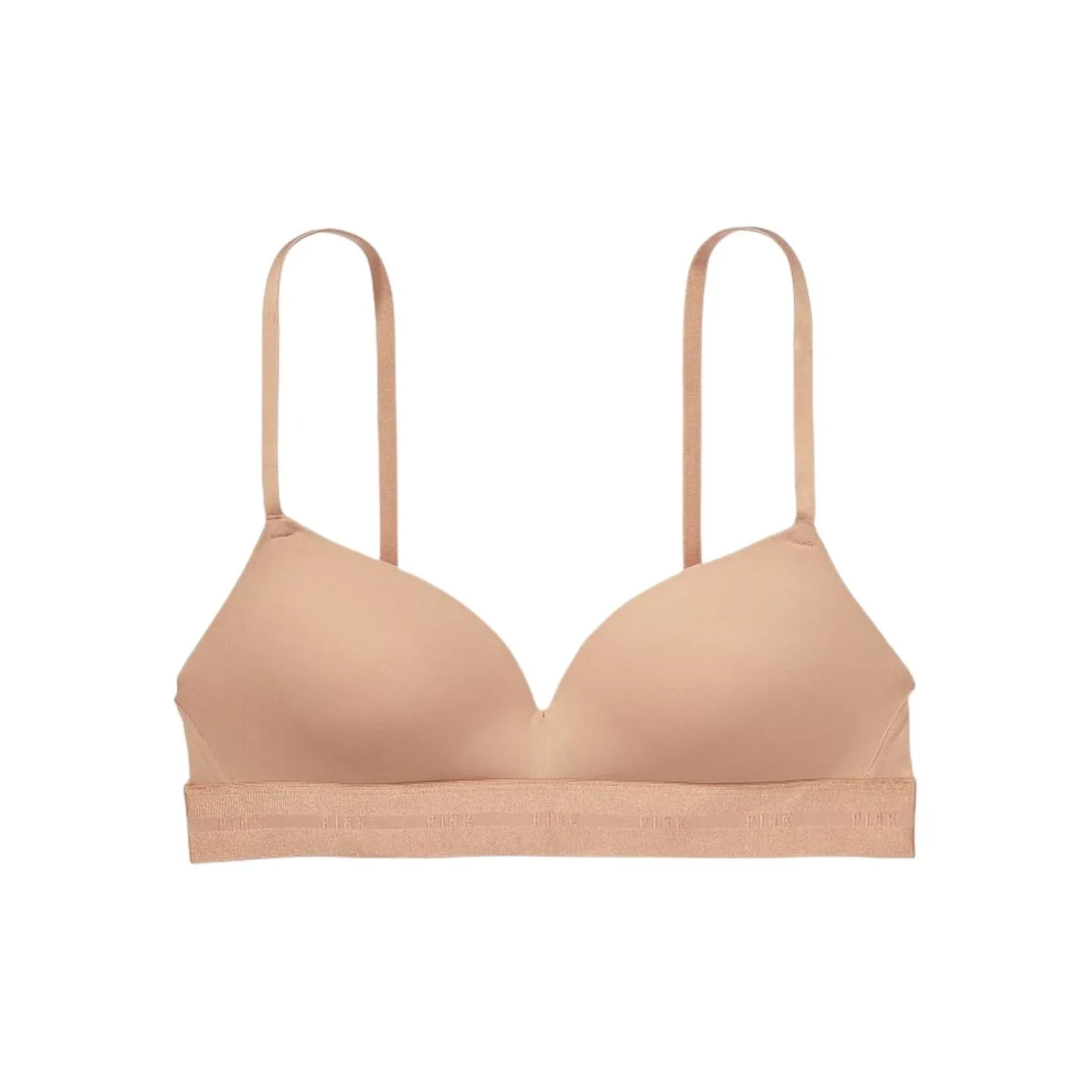 Victoria's Secret PINK 9406 Gathering Style WEAR EVERYWHERE PUSH UP WIRELESS BRA Collection Bra Women's Nude