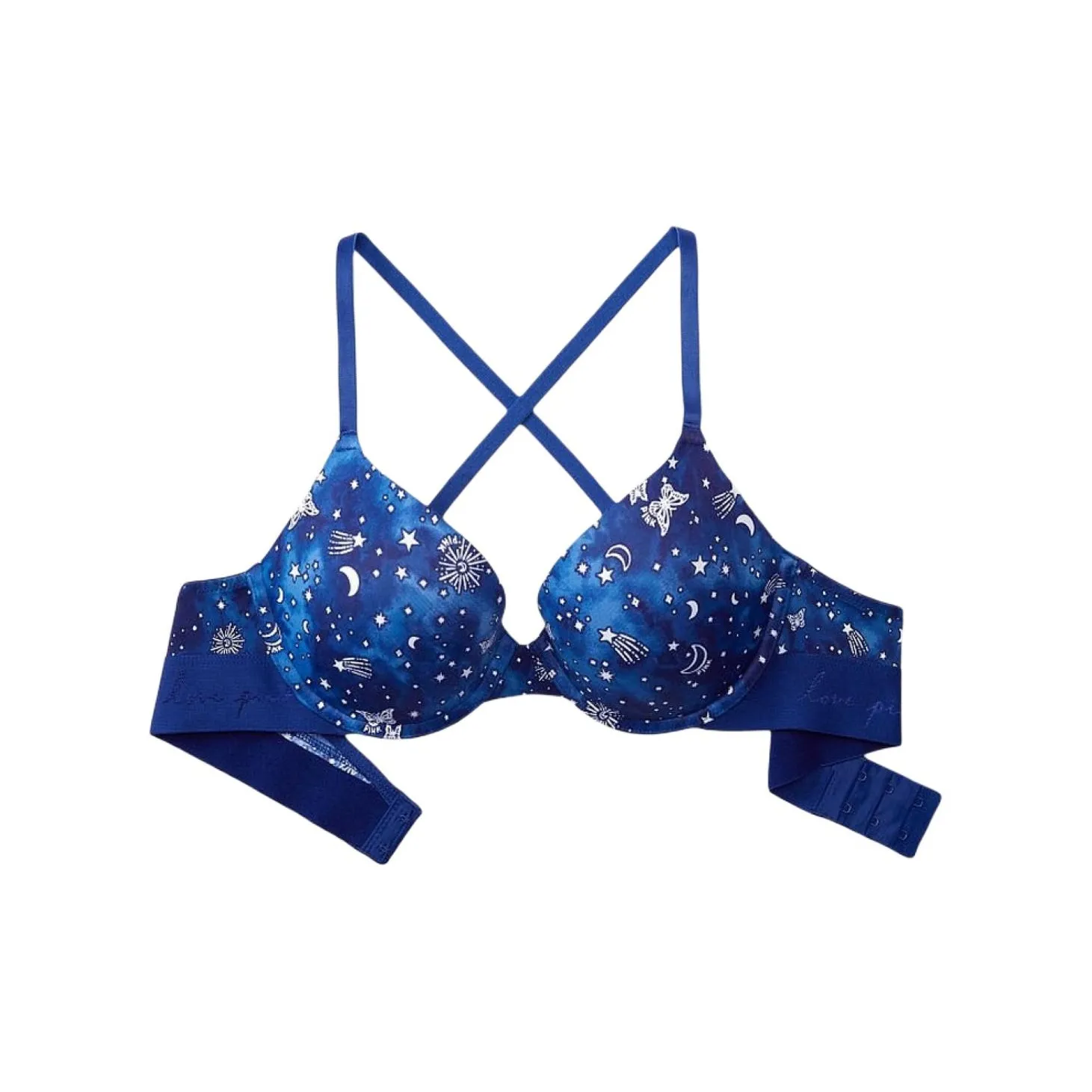 Victoria's Secret Розовый 5508 Сборка Украшение сборкой Позиционирование стиля WEAR EVERYWHERE PUSH UP Бюстгальтер Коллекция Bra Женские Синий