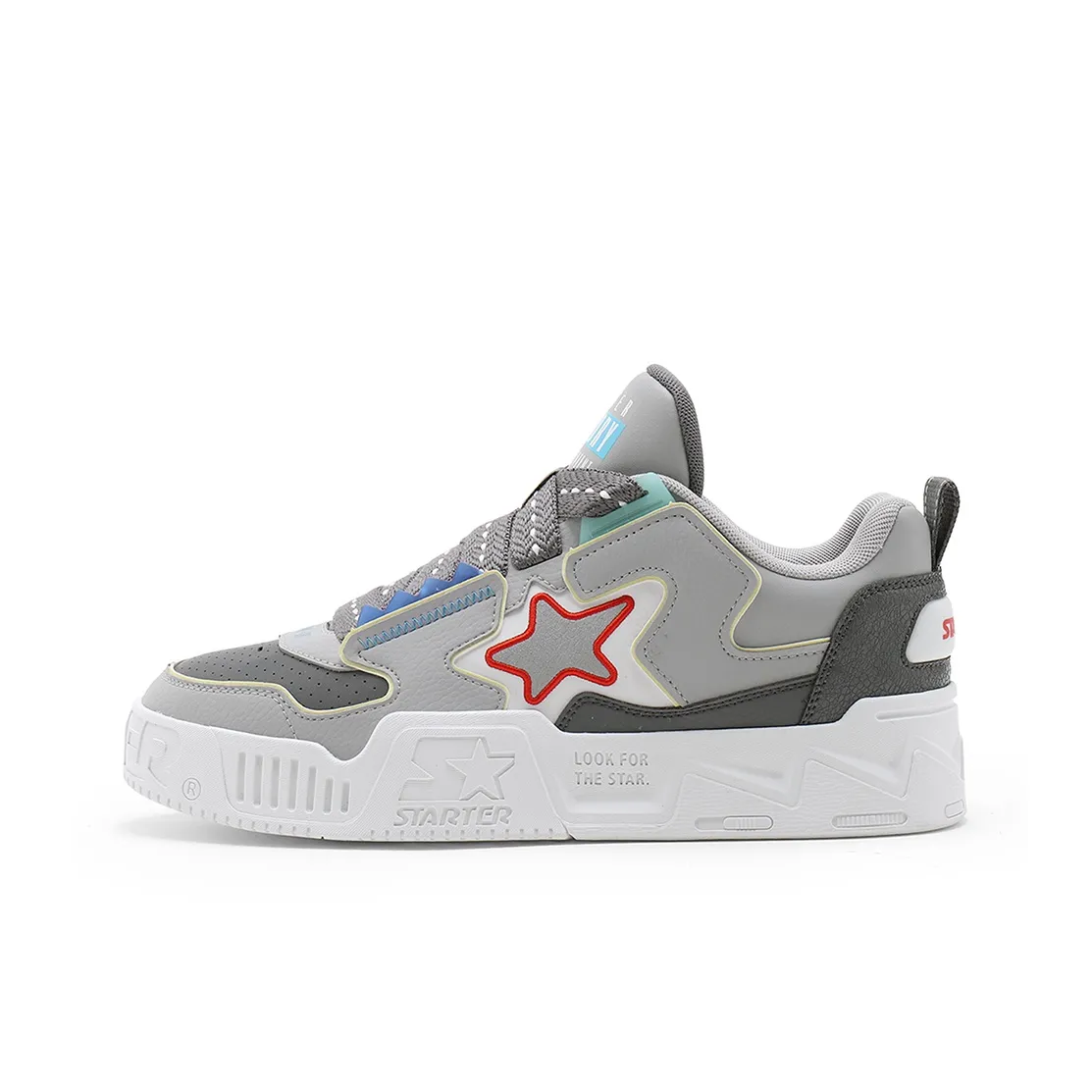STARTER Vol Pixel Game Shoes Low Top Skateboard Shoes Women's Gray