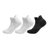 SS01 단목 양말 (화이트, 화이트, 블랙 3팩 세트)