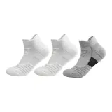 SS01 단목 양말 (화이트, 화이트, 그레이 3팩 세트)