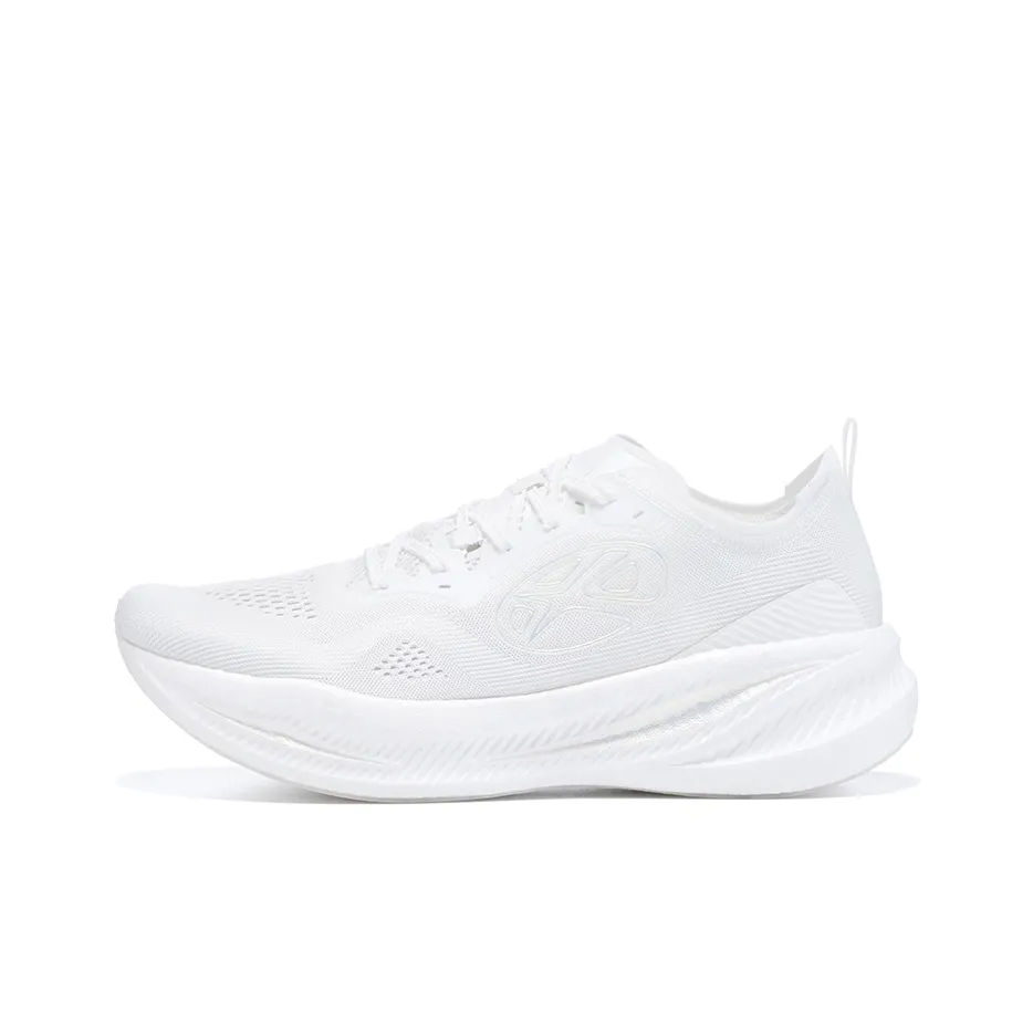 BMAI Carbon FLY Шокабассеры Устойчивый к истиранию Дышащий Низкий Топ Беговые кроссовки Мужские Белые