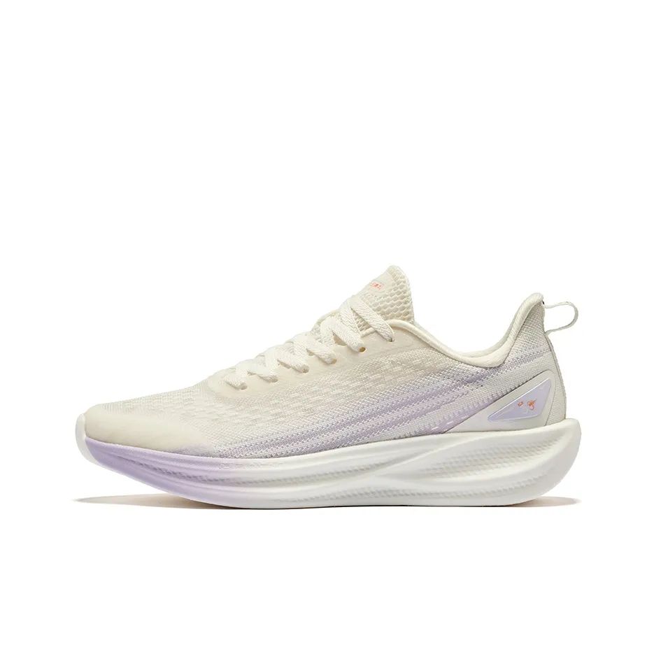 Erke Water Drift 5.0 Cushioning And Breathable Low Top Running Shoes Women's Microcrystal White Aromatherapy Purple