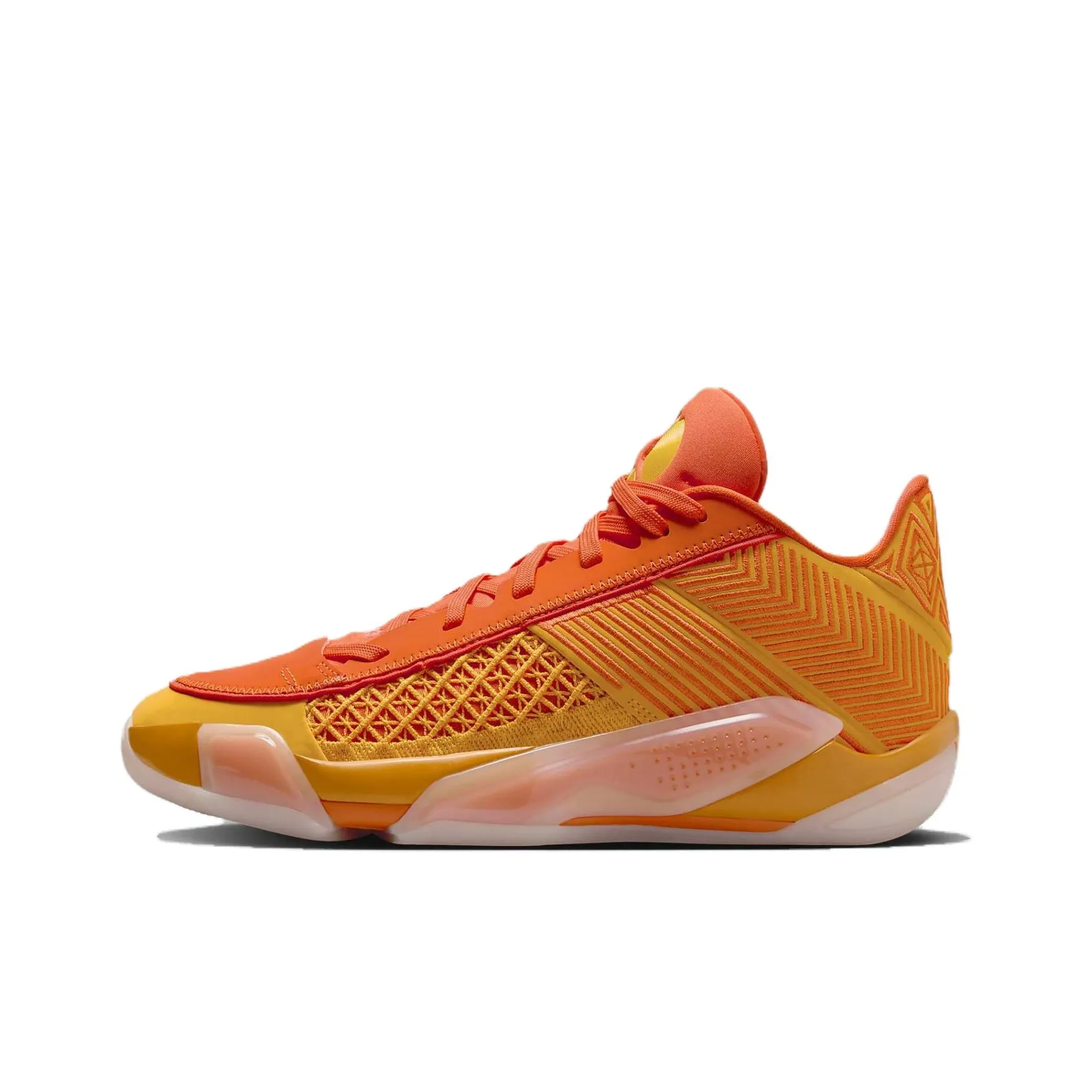 Jordan Air Джордан 38 Low 'Sunshine' Амортизация Износостойкий Низкий Топ Баскетбольные Кроссовки Женские Оранжевый Желтый