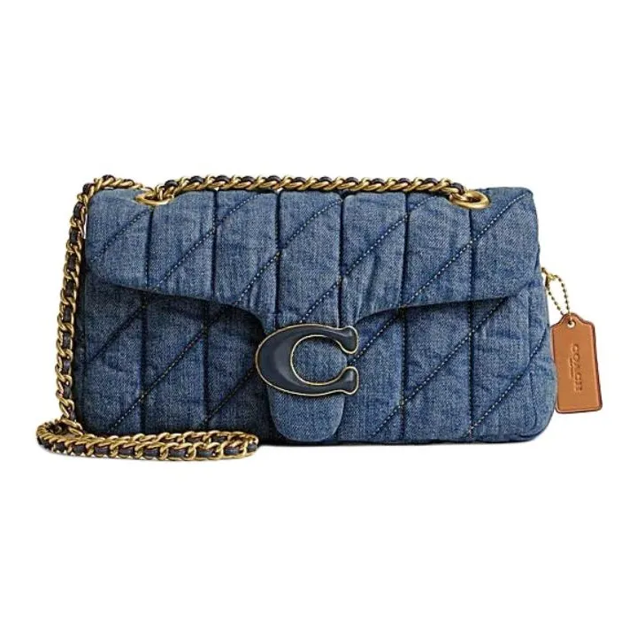 COACH Tabby Fabric Crossbody Bag Shoulder Bag Medium Size Women's Indigo