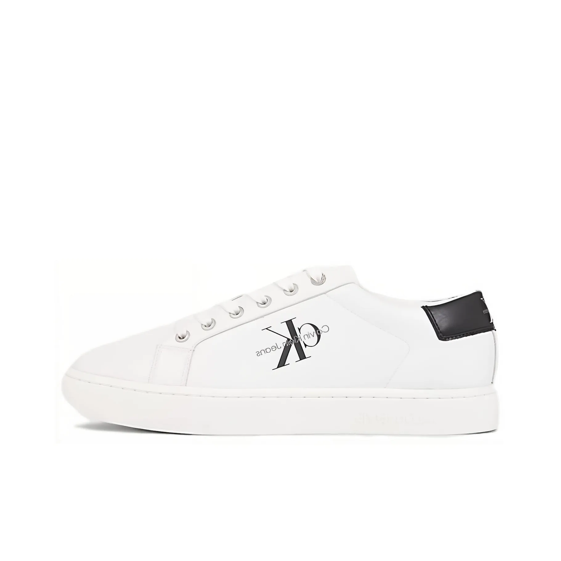 Calvin Klein Jeans Logo embossed Leather Sneakers