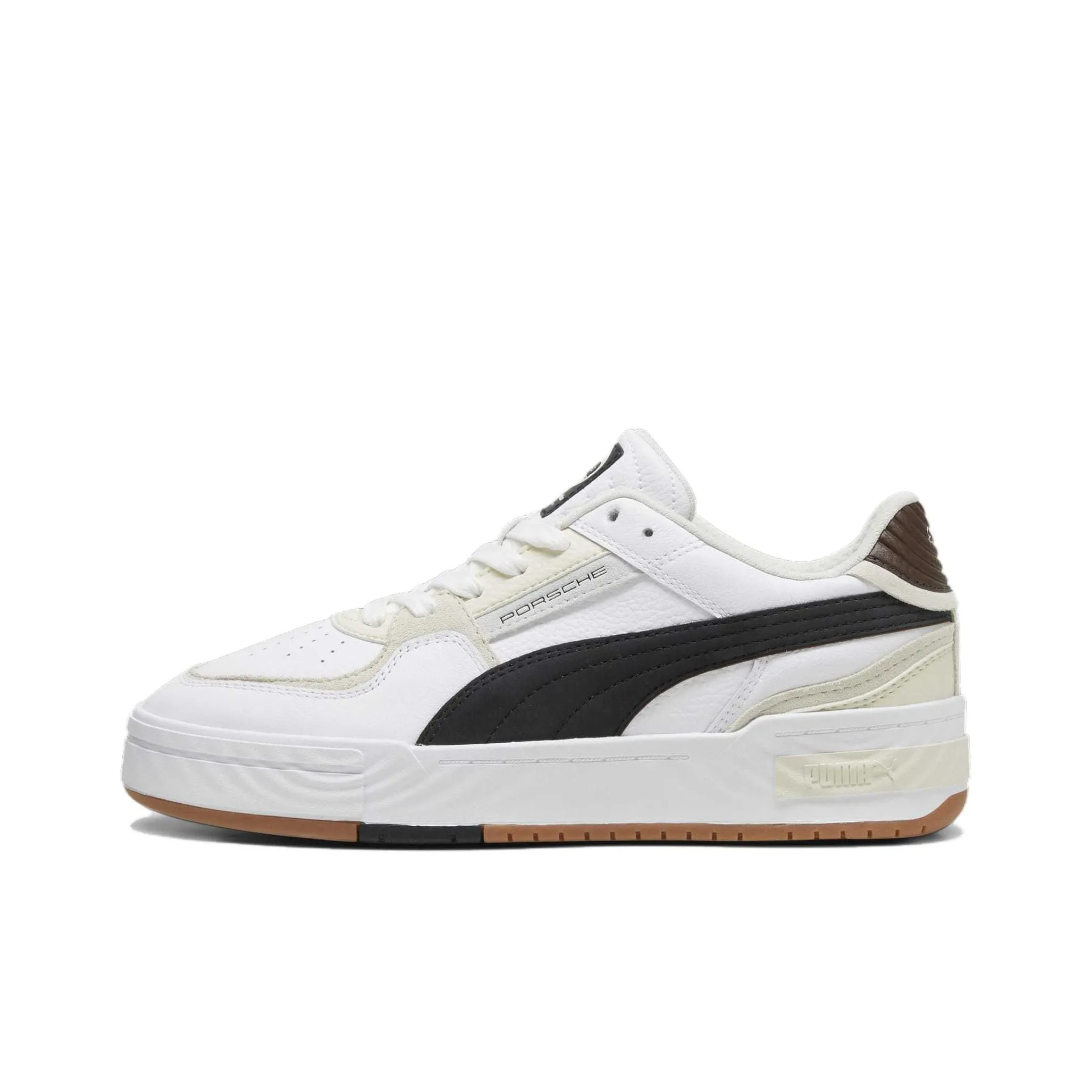 PUMA Porsche Legacy CA Pro Crush Low Top Skateboard Shoes Unisex White Black Brown