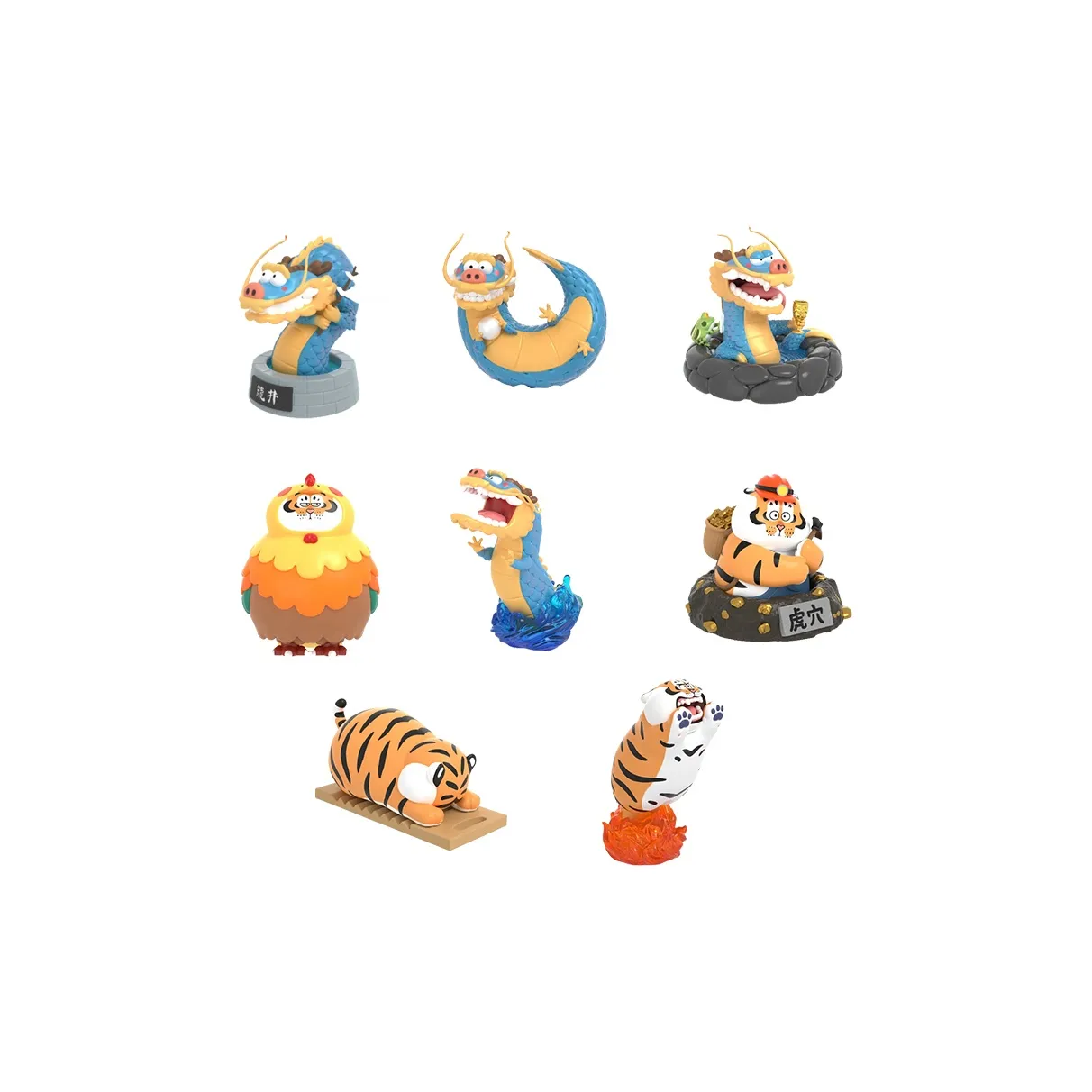 52TOYS Uncle Такэши Года I AM NOT Такэши Года Летящий дракон And Тигр Leaping Коллекция Слепые коробки
